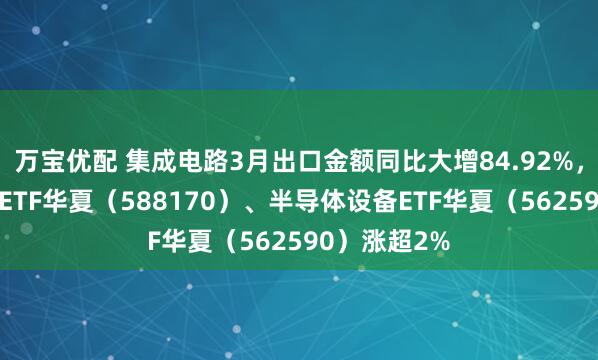 万宝优配 集成电路3月出口金额同比大增84.92%，科创半导体ETF华夏（588170）、半导体设备ETF华夏（562590）涨超2%